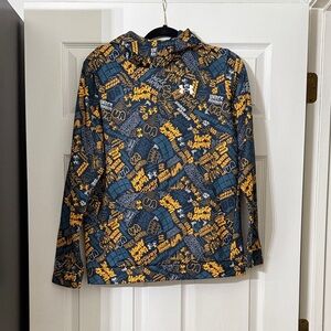 Under Armour Blue and Yellow Graphic Hoodie